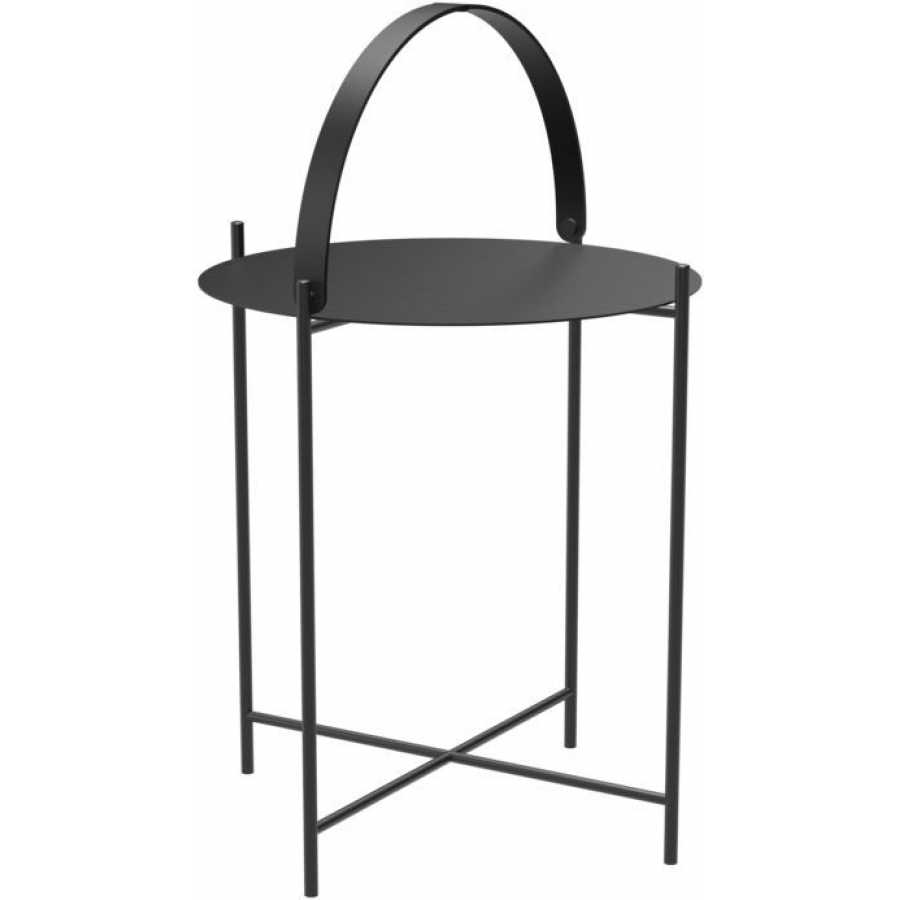 Houe Edge Outdoor Rund Top Side Table Black Colour Garden Side Table